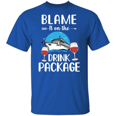 Blame It On The Drink Package Funny Cruising Cruiser-T-Shirt & Tank Top-Classic T-Shirt-Royal