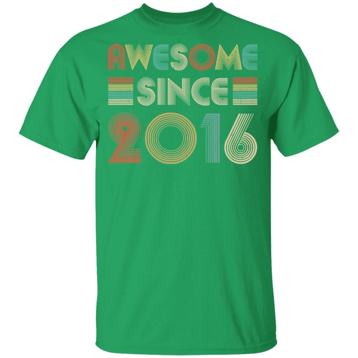 Awesome Since 2016 5th Birthday Gifts Youth-Youth Shirt-Youth T-Shirt-Irish Green