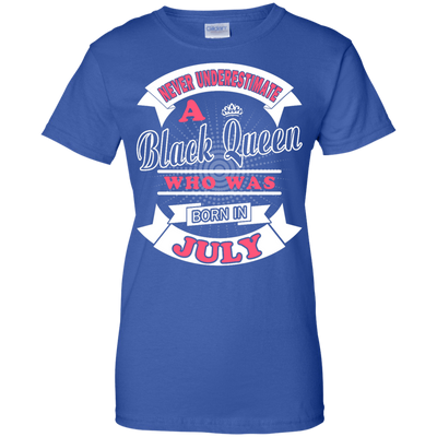 Never Underestimate A Black Queen Who Was Born In July-T-Shirt & Hoodie-Women's T-Shirt-Royal