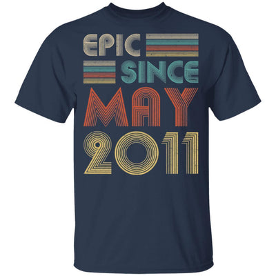 Epic Since May 2011 Vintage 10th Birthday Gifts Youth-Youth Shirt-Youth T-Shirt-Navy