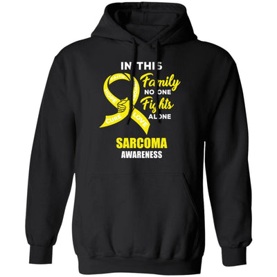In This School No One Fights Sarcoma Awareness Alone-T-Shirt & Hoodie-Pullover Hoodie-Black