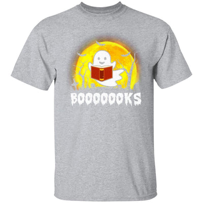 Funny Ghost Booooooks Read Books Boo Halloween Gift-T-Shirt & Hoodie-Classic T-Shirt-Sport Grey
