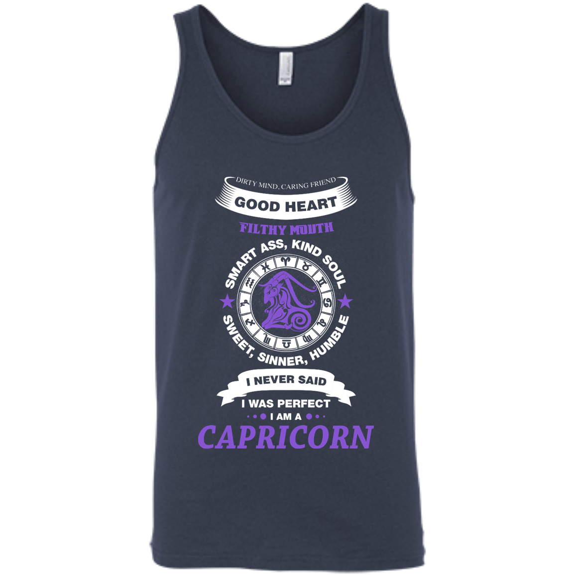 I Never Said I Was Perfect I Am A CAPRICORN-T-Shirt & Hoodie-Unisex Tank-Navy