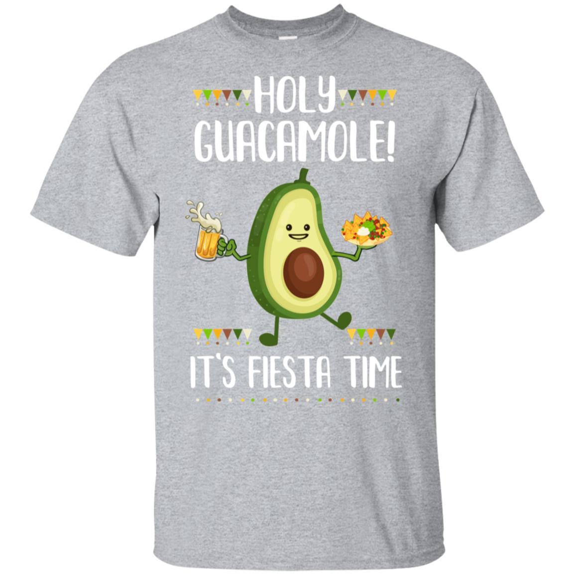 Holy Guacamole It's Fiesta Time Funny Cinco De Mayo-T-Shirt & Hoodie-Classic T-Shirt-Sport Grey