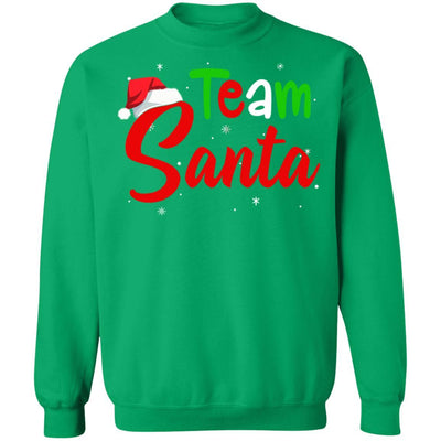 Team Santa Christmas Matching Family Christmas Pajama-T-Shirt & Sweatshirt-Crewneck Sweatshirt-Irish Green