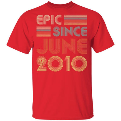 Epic Since June 2010 Vintage 11th Birthday Gifts Youth-Youth Shirt-Youth T-Shirt-Red