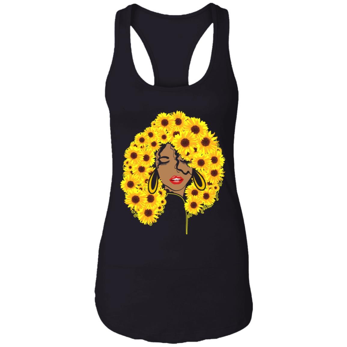 Black Girl Are Sunflowers-T-Shirt & Tank Top-Women's Ideal Racerback Tank-Black