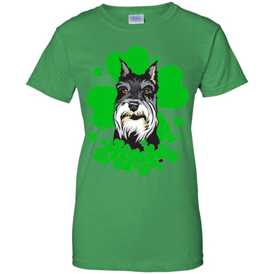 Schnauzer St. Patrick's Day Clovers-T-Shirt & Hoodie-Women's T-Shirt-Irish Green