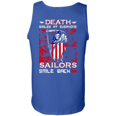 Death Smiles At Everyone Sailors Smile Back-T-Shirt & Hoodie-Unisex Tank-Royal