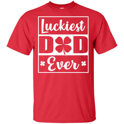 Luckiest Dad Ever St Patricks Day-T-Shirt & Hoodie-Classic T-Shirt-Red