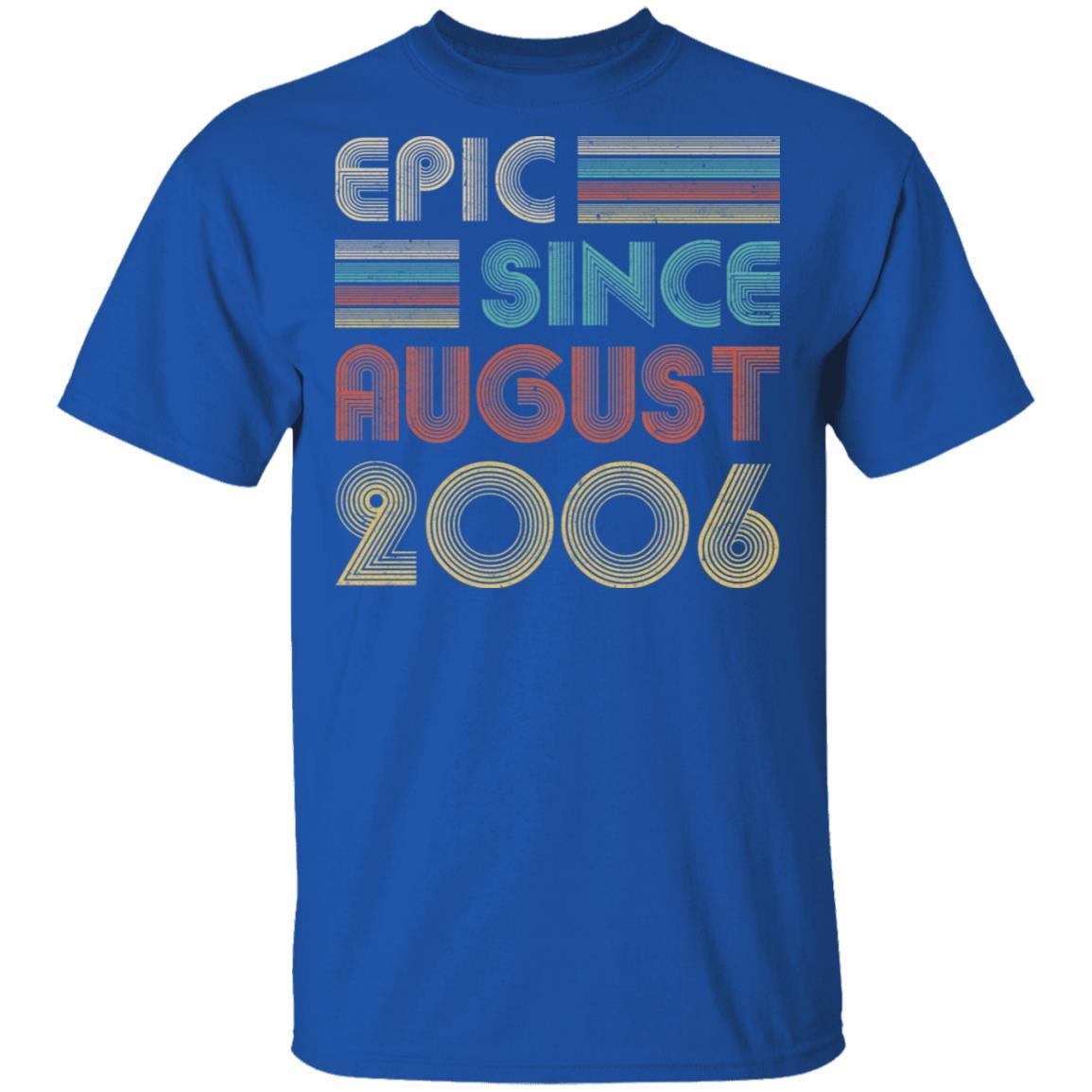 Epic Since August 2006 Vintage 15th Birthday Gifts-T-Shirt & Hoodie-Classic T-Shirt-Royal