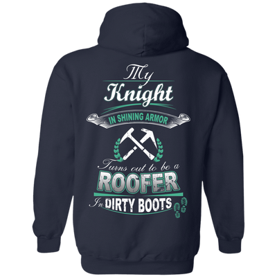 Turns out to be a ROOFER In Dirty Boots-T-Shirt & Hoodie-Pullover Hoodie-Navy