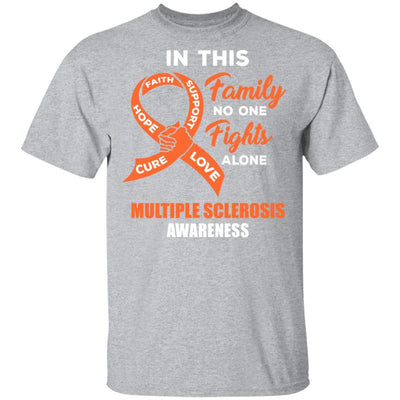 In This School No One Fights Multiple Sclerosis Alone-T-Shirt & Hoodie-Classic T-Shirt-Sport Grey
