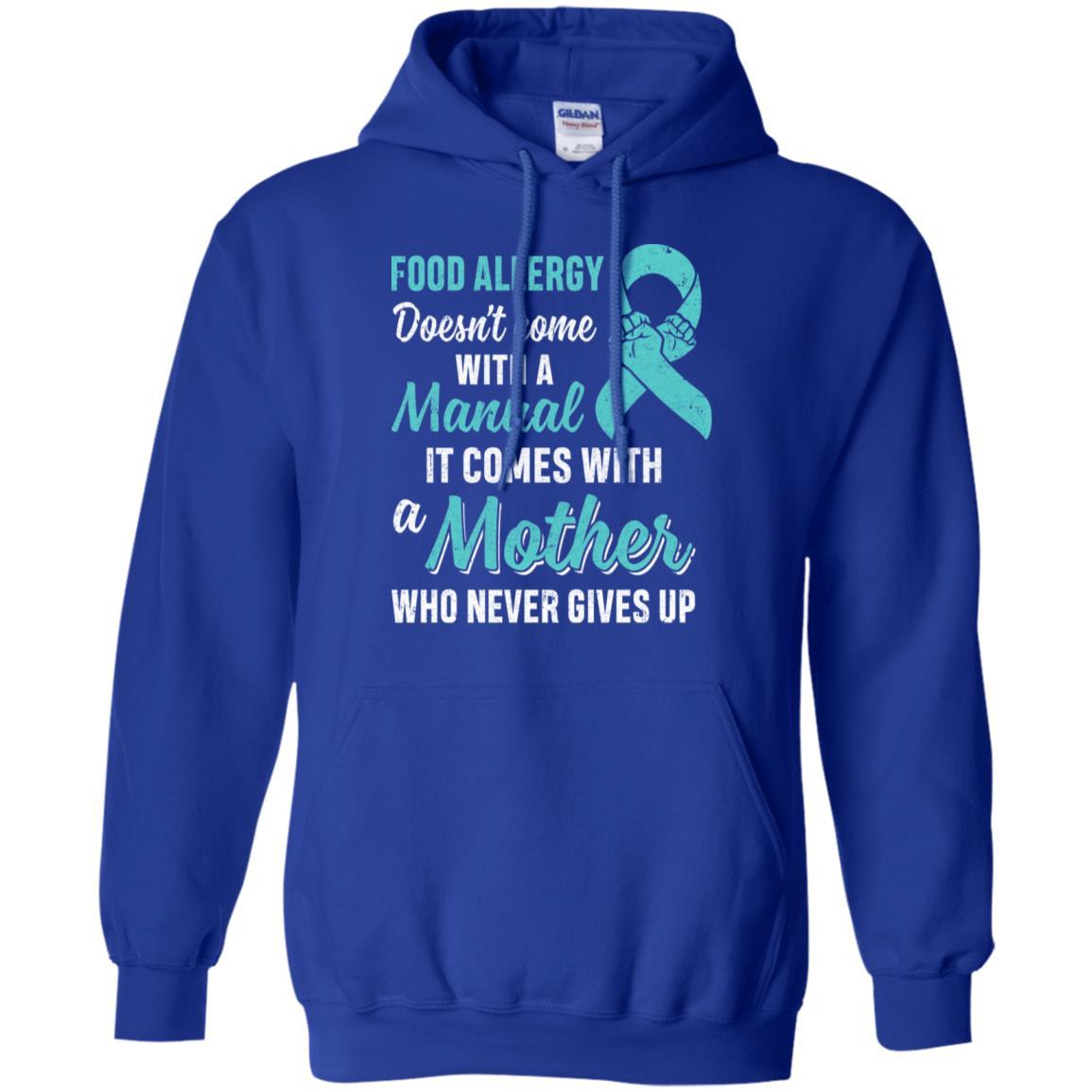 Funny Gift Food Allergy Mom Awareness Warrior-T-Shirt & Hoodie-Pullover Hoodie-Royal