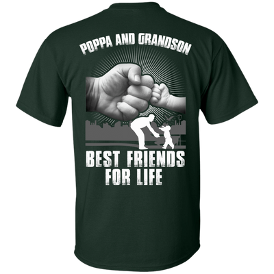 Poppa And Grandson Best Friends For Life-T-Shirt & Hoodie-Classic T-Shirt-Forest Green