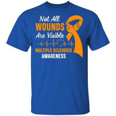 Multiple Sclerosis Awareness Not All Wounds Are Visible-T-Shirt & Hoodie-Classic T-Shirt-Royal