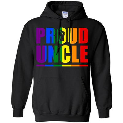 Proud Uncle Gay Pride Month LGBT-T-Shirt & Hoodie-Pullover Hoodie-Black