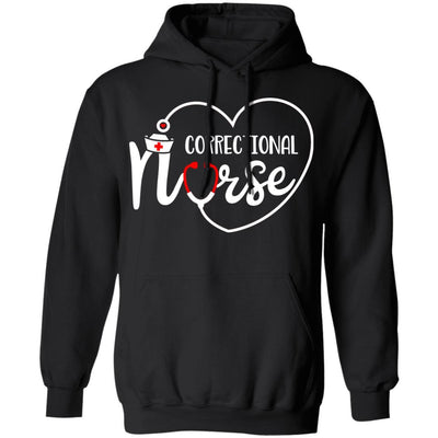 Correctional Nurse Nursing Gifts-T-Shirt & Hoodie-Pullover Hoodie-Black