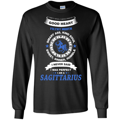 I Never Said I Was Perfect I Am A SAGITTARIUS-T-Shirt & Hoodie-Long Sleeve T-Shirt-Black