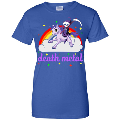Death Metal Rocker Unicorn-T-Shirt & Hoodie-Women's T-Shirt-Royal