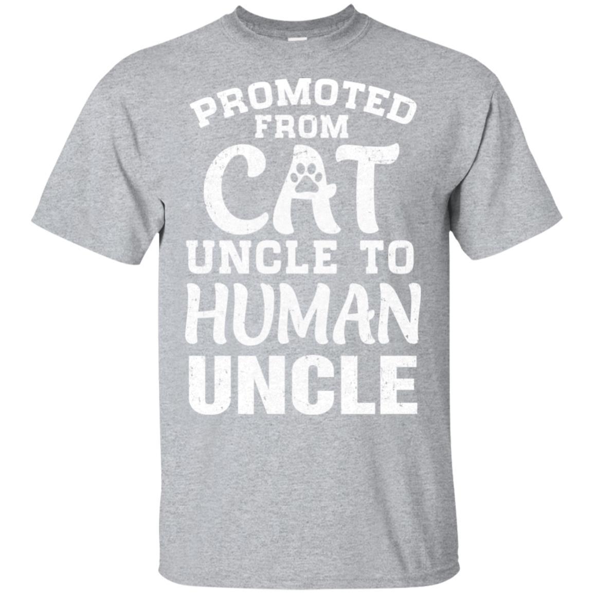 Promoted From Cat Uncle To Human Uncle Gifts-T-Shirt & Hoodie-Classic T-Shirt-Sport Grey