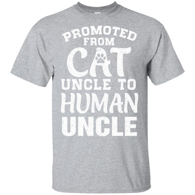 Promoted From Cat Uncle To Human Uncle Gifts-T-Shirt & Hoodie-Classic T-Shirt-Sport Grey