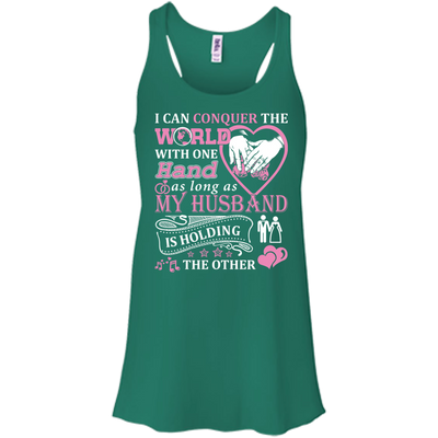 I Can Conquer The World With One Hand-T-Shirt & Hoodie-Women's Flowy Racerback Tank-Kelly