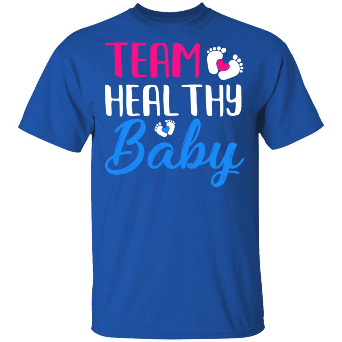 Gender Reveal Party Costume Team Healthy Baby Dad Mom Gift-T-Shirt & Hoodie-Classic T-Shirt-Royal