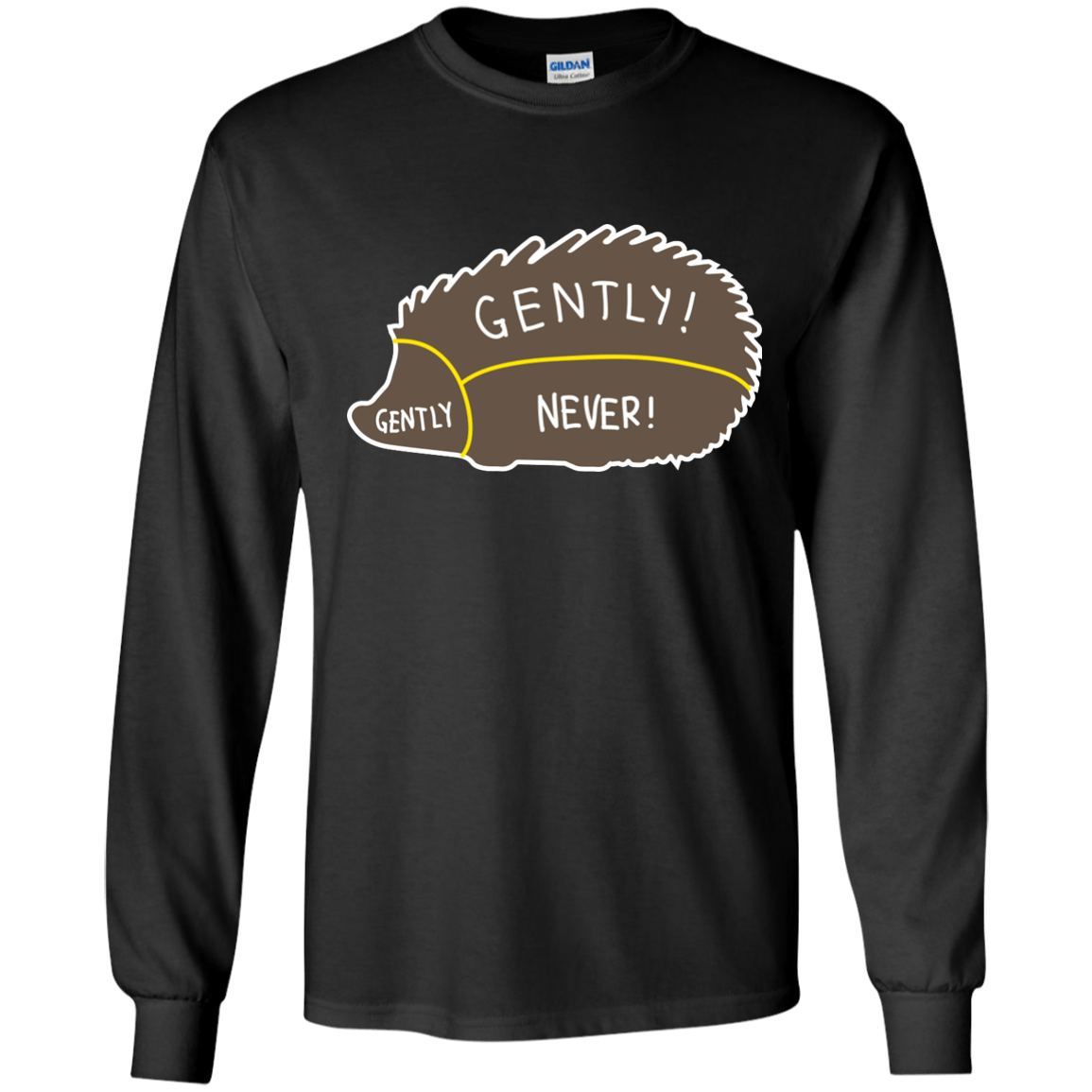 Proper way to pet a Hedgehog lover-T-Shirt & Hoodie-Long Sleeve T-Shirt-Black