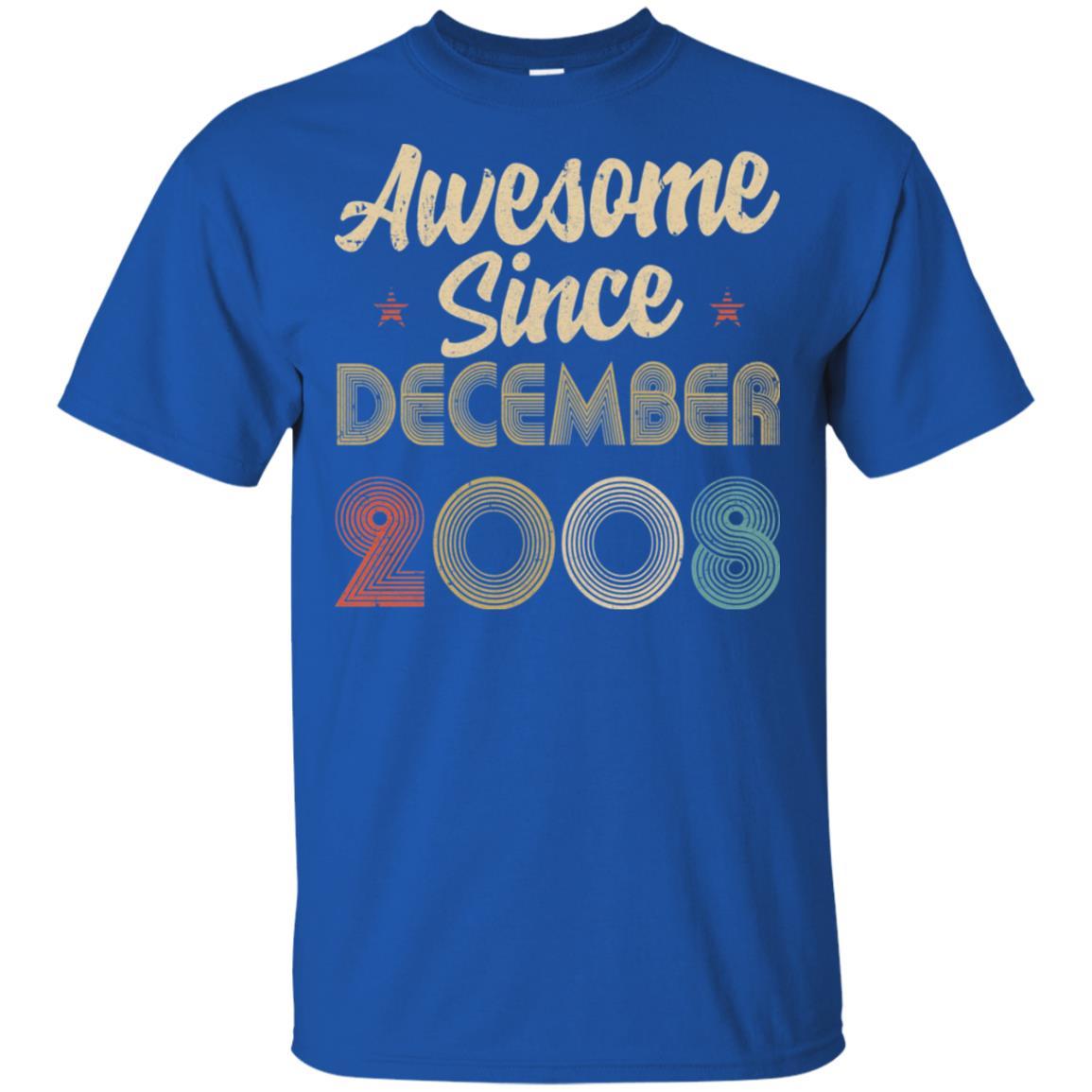 Awesome Since December 2008 Vintage 13th Birthday Gifts-T-Shirt & Hoodie-Classic T-Shirt-Royal