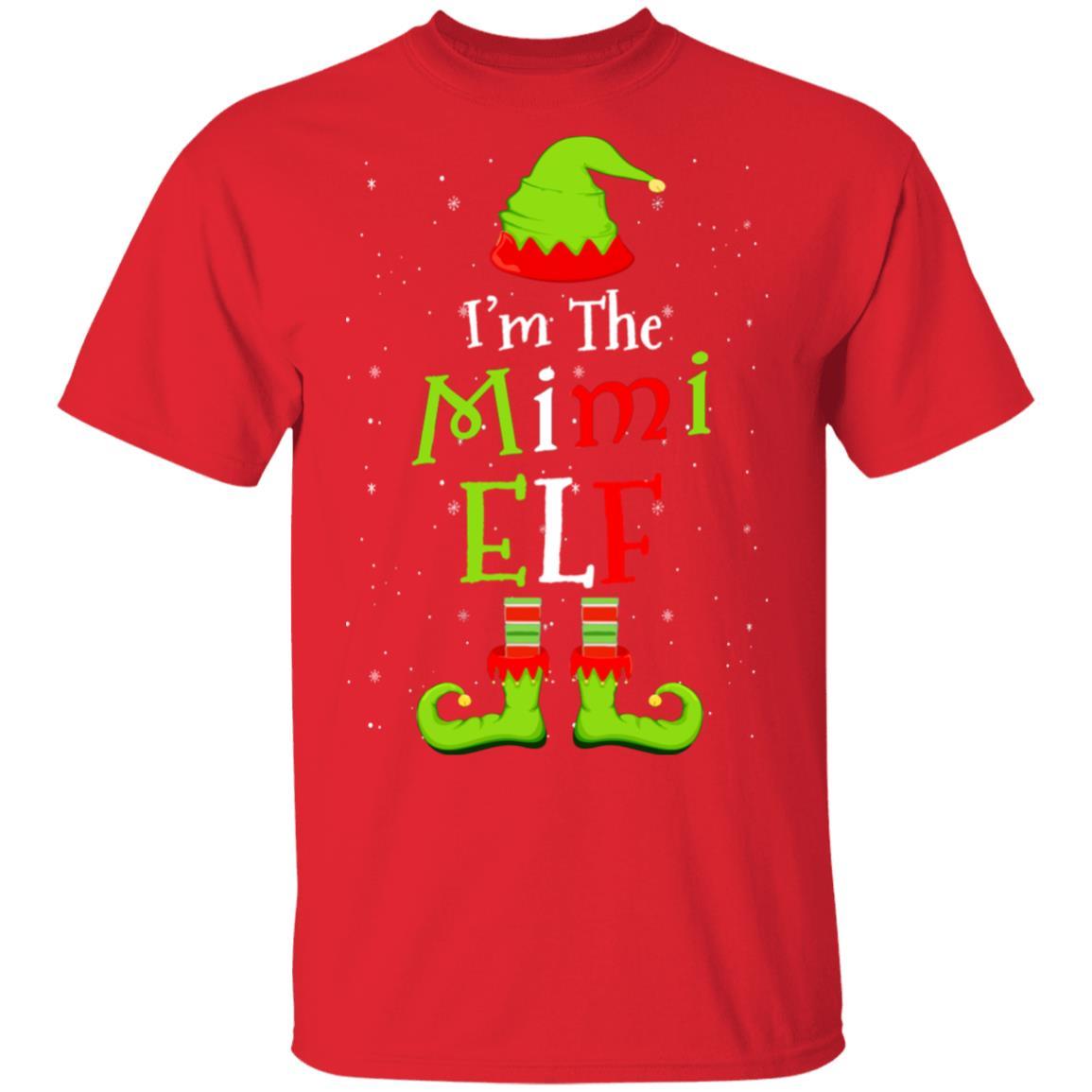 I'm The Mimi Elf Family Matching Funny Christmas Group Gift-T-Shirt & Sweatshirt-Classic T-Shirt-Red