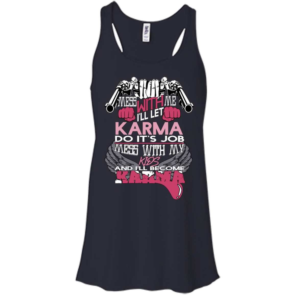 I WILL BECOME KARMA-T-Shirt & Hoodie-Women's Flowy Racerback Tank-Midnight