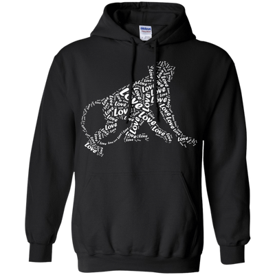 I Love Monkey T-Shirt Word Graphic Tee-T-Shirt & Hoodie-Pullover Hoodie-Black