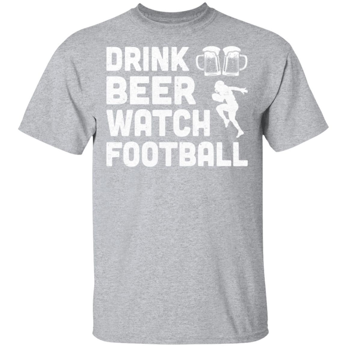 Drink Beer Watch Football For Gameday-T-Shirt & Hoodie-Classic T-Shirt-Sport Grey