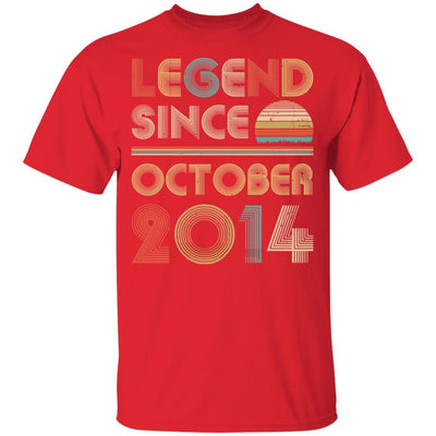 Legend Since October 2014 Vintage 7th Birthday Gifts Youth-Youth Shirt-Youth T-Shirt-Red