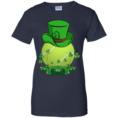 Shamrock Tennis Leprechaun St Patricks Day-T-Shirt & Hoodie-Women's T-Shirt-Navy