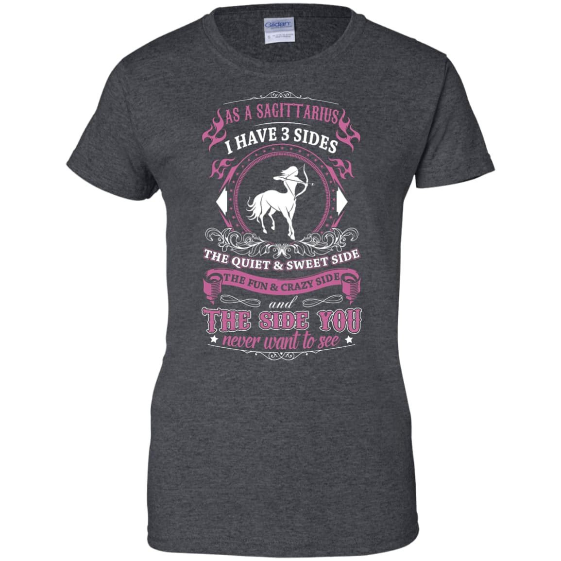 As A Sagittarius I Have 3 Sides-T-Shirt & Hoodie-Women's T-Shirt-Dark Heather
