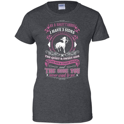 As A Sagittarius I Have 3 Sides-T-Shirt & Hoodie-Women's T-Shirt-Dark Heather