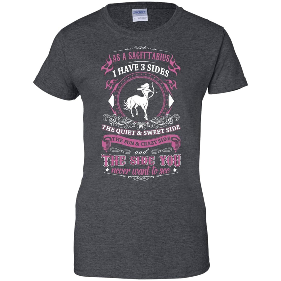 As A Sagittarius I Have 3 Sides-T-Shirt & Hoodie-Women's T-Shirt-Dark Heather