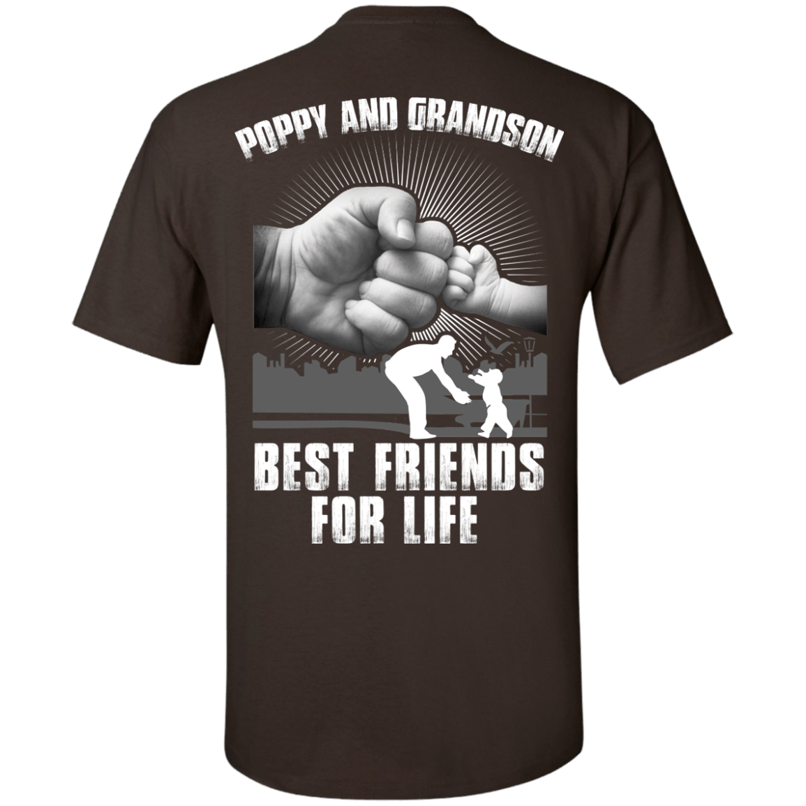 Poppy And Grandson Best Friends For Life-T-Shirt & Hoodie-Classic T-Shirt-Dark Chocolate