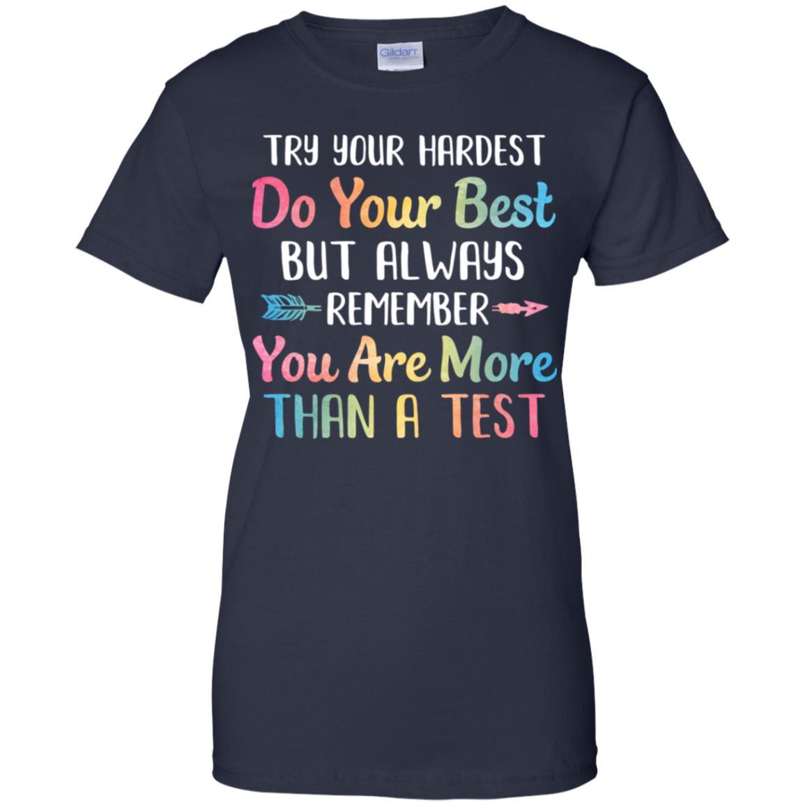 Test Day For Students Do Your Best-T-Shirt & Hoodie-Women's T-Shirt-Navy