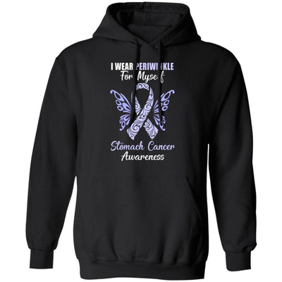 I Wear Periwinkle For Myself Stomach Cancer Awareness Gift-T-Shirt & Hoodie-Pullover Hoodie-Black