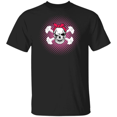 Badass Lifting Strength Training Skull Barbell Fitness-T-Shirt & Tank Top-Classic T-Shirt-Black