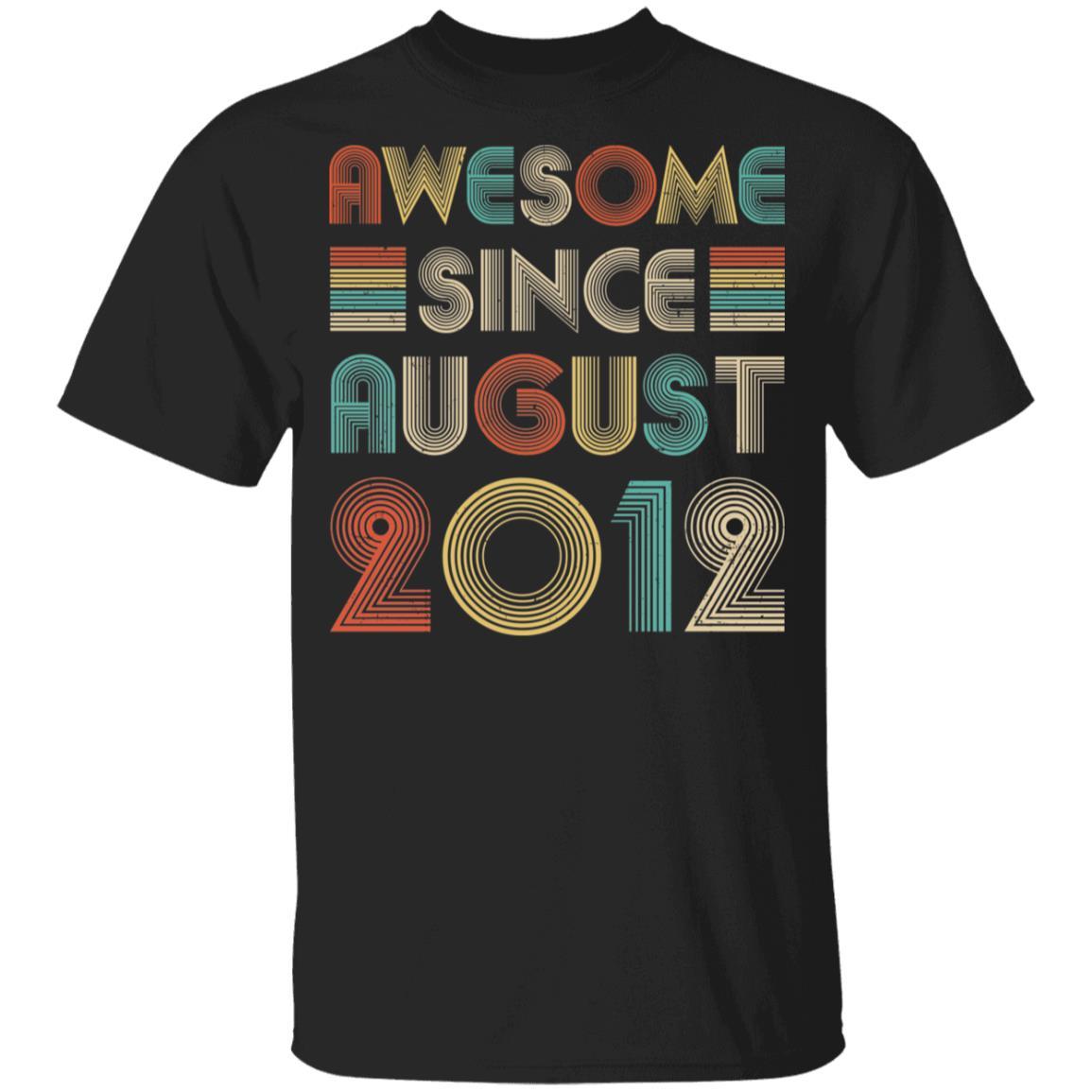 Awesome Since August 2012 Vintage 10th Birthday Gifts Youth