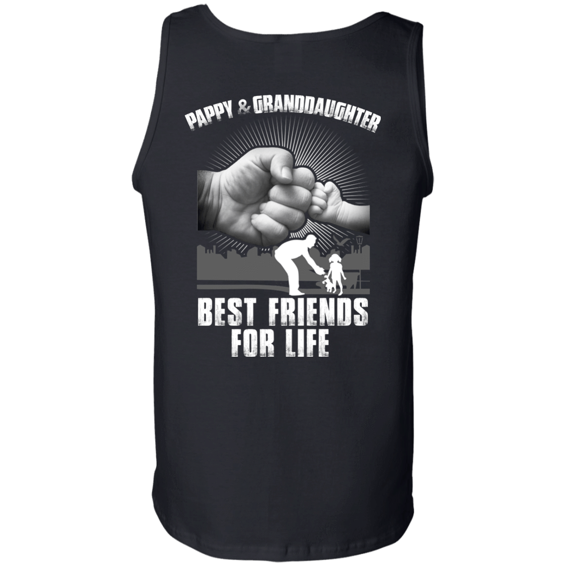 Pappy And Granddaughter Best Friends For Life-T-Shirt & Hoodie-Unisex Tank-Black