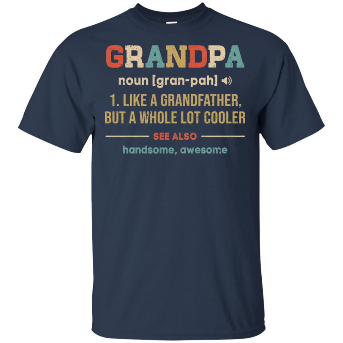 Vintage Grandpa Gifts Grandpa Definition Fathers Day-T-Shirt & Hoodie-Classic T-Shirt-Navy