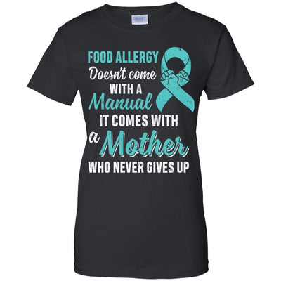 Funny Gift Food Allergy Mom Awareness Warrior-T-Shirt & Hoodie-Women's T-Shirt-Black