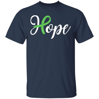 Kidney Disease Liver Cancer Awareness Green Ribbon Hope-T-Shirt & Hoodie-Classic T-Shirt-Navy