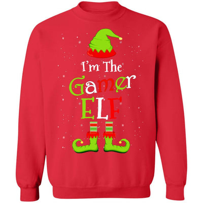 I'm The Gamer Elf Family Matching Funny Christmas Group Gift-T-Shirt & Sweatshirt-Crewneck Sweatshirt-Red