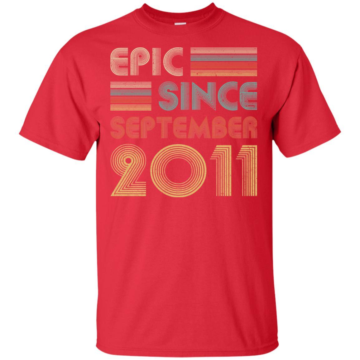 Epic Since September 2011 10th Birthday Gift 10 Yrs Old-T-Shirt & Hoodie-Classic T-Shirt-Red